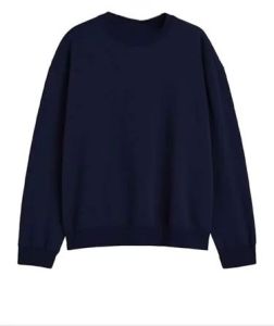 Mens Navy Blue Plain Fleece Sweatshirt