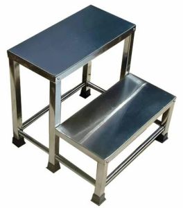 Hospital Stainless Steel Double Step Foot Stool