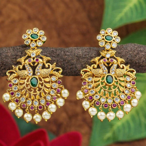 Designer Gold Plated Statement Earrings