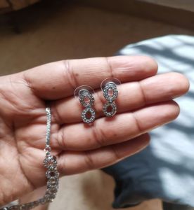 Stone Studded Drop Earrings