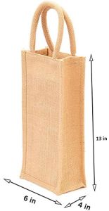 Jute Plain Water Bottle Bags