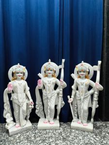 White Marble RAM Darbar Statue Set
