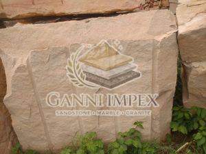 Rough Bansi Paharpur Pink Sandstone Block