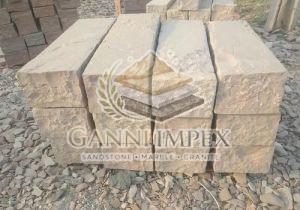 Rough Teakwood Sandstone Block