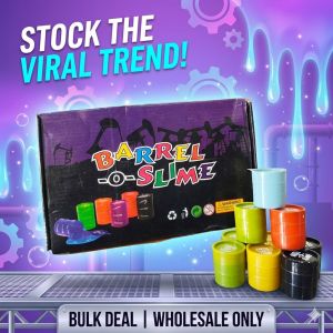 Multicolor Barrel O Slime Toy