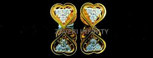 Heart Shaped Diamond Earrings