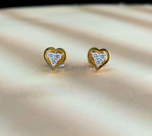 Heart Shaped Diamond Earrings