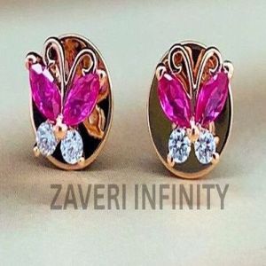 Rose Gold Diamond Earrings