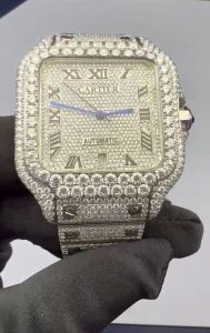 Square Dial Moissanite Watch