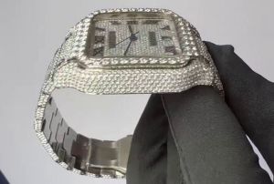 Square Dial Moissanite Watch