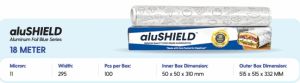 Alushield Blue Series 18 Meter Aluminum Foil Rolls