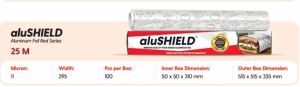 Alushield Red Series 25 M Aluminium Foil Rolls