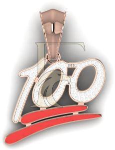 100 Sign 0.66 CT Diamond Hip Hop Customized Pendant