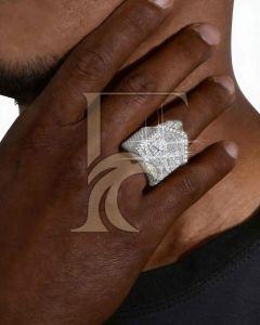 14K Gold Moissanite Trap House Diamond Ring
