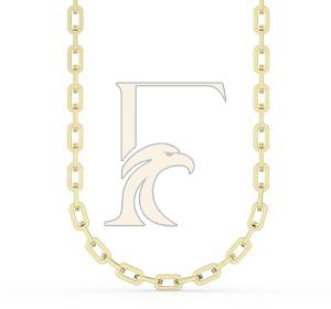 14K Gold Paper Clip Link Chain