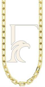 14K Gold Paper Clip Link Chain