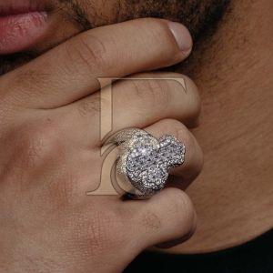 14K Gold VVS Fleur Cross Diamond Ring