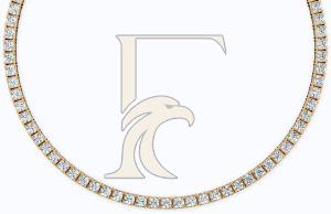 14K Rose Gold Tennis Necklace