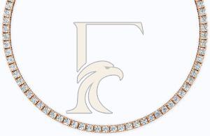 14K Rose Gold Tennis Necklace