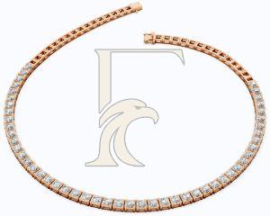 14K Rose Gold Tennis Necklace