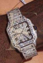 14K White Gold Mens VVS Moissanite Watch