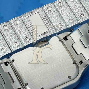 14K White Gold Mens VVS Moissanite Watch