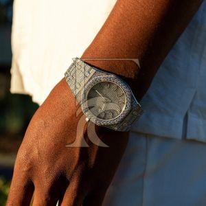 14K Yellow Gold  Bust Down Moissanite Watch