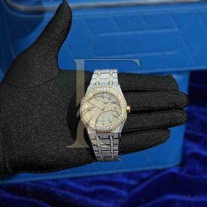 14K Yellow Gold  Bust Down Moissanite Watch