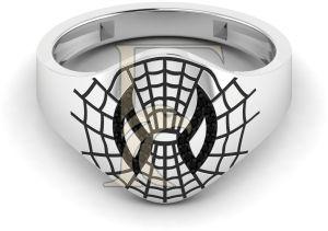 Black Diamond Spider Face Hip Hop Ring