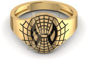 Black Diamond Spider Face Hip Hop Ring