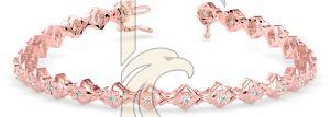 Chic Design Geometric Diamond Tennis Bracelet