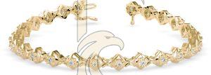 Chic Design Geometric Diamond Tennis Bracelet