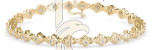 Chic Design Geometric Diamond Tennis Bracelet