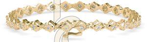 Chic Design Geometric Diamond Tennis Bracelet