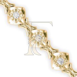 Chic Design Geometric Diamond Tennis Bracelet