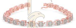 Classic Stylish Baguette Lab Grown Diamond Bracelet For Women