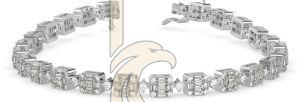 Classic Stylish Baguette Lab Grown Diamond Bracelet For Women