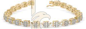 Classic Stylish Baguette Lab Grown Diamond Bracelet For Women