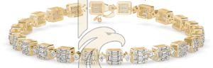 Classic Stylish Baguette Lab Grown Diamond Bracelet For Women