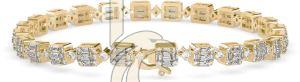 Classic Stylish Baguette Lab Grown Diamond Bracelet For Women