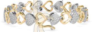Delicate Heart Round Diamond Bracelet