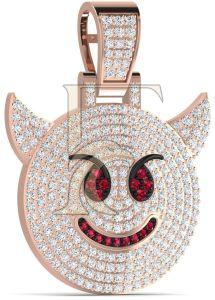 Devil Natural Diamond Hip-Hop Pedant