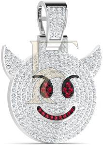 Devil Natural Diamond Hip-Hop Pedant