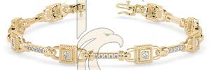 Elegance Classic Gold Brass Bracelet