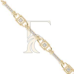 Elegance Classic Gold Brass Bracelet