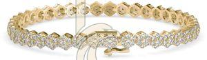 women flower shape cluster setting bracelet
