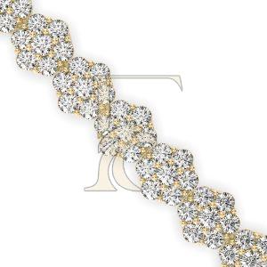 women flower shape cluster setting bracelet