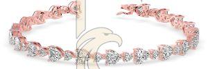Heart-shaped Lab Grown Diamonds Tennis Bracelet