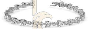 Heart-shaped Lab Grown Diamonds Tennis Bracelet
