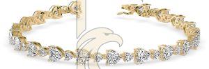 Heart-shaped Lab Grown Diamonds Tennis Bracelet